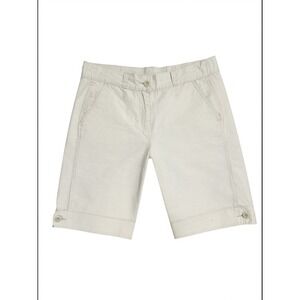 Woolrich Vintage Stone Cotton Bermuda Shorts Elastic Back Utility  Size 8